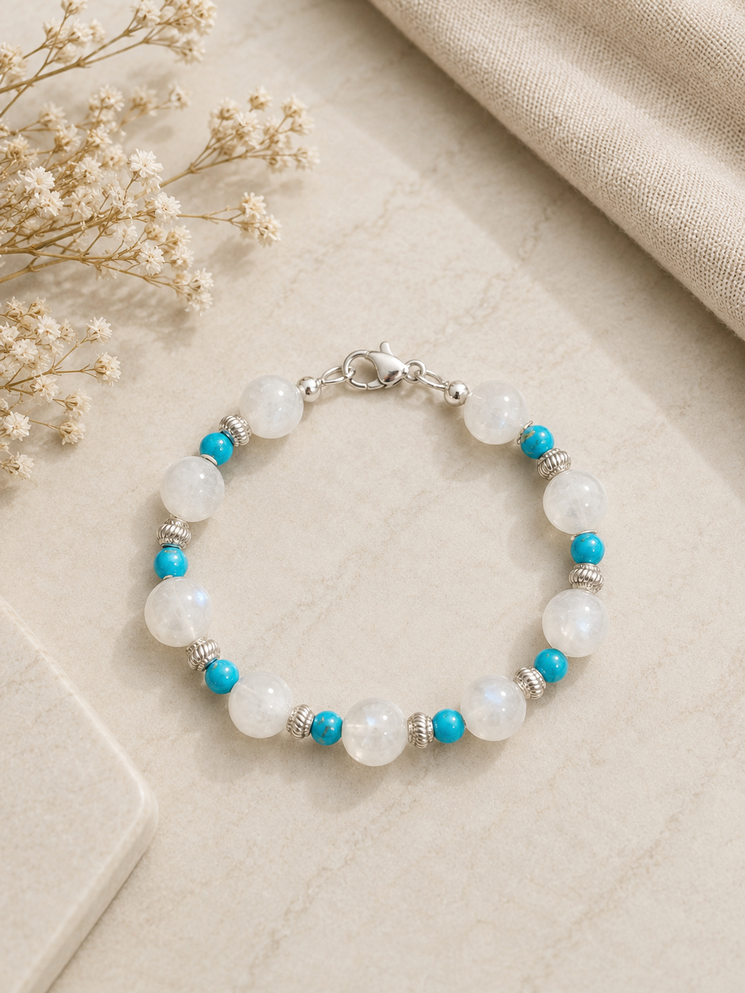 Ocean Moon Harmony Bracelet - Size 6.5