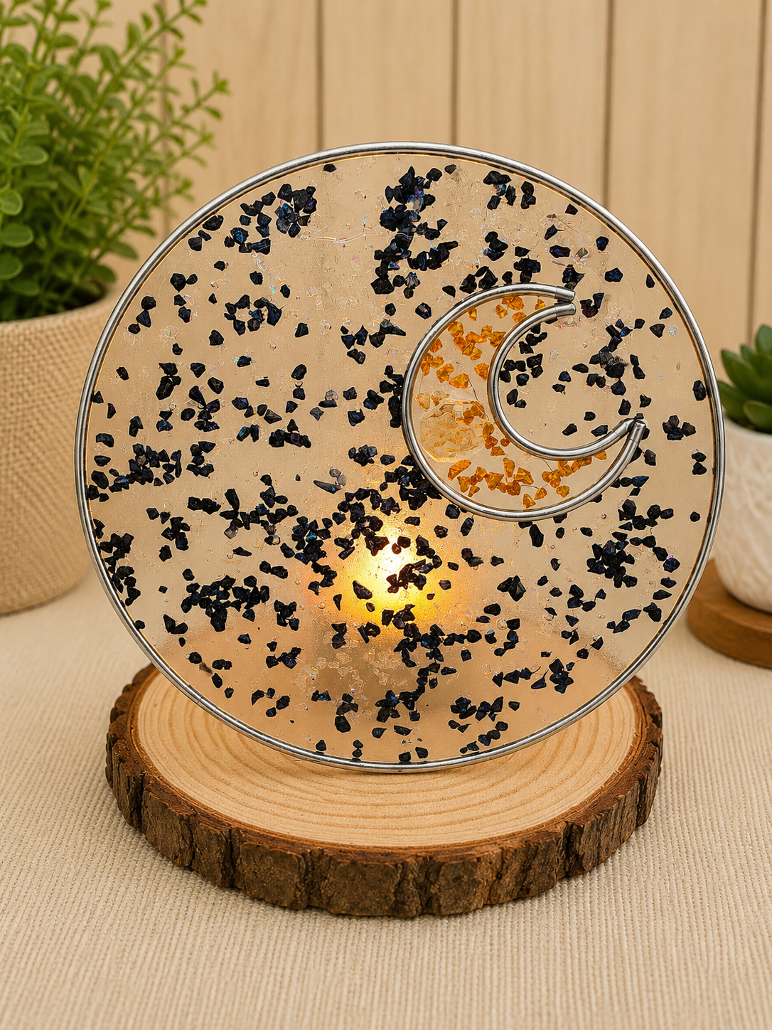 Midnight Moon Candle Display