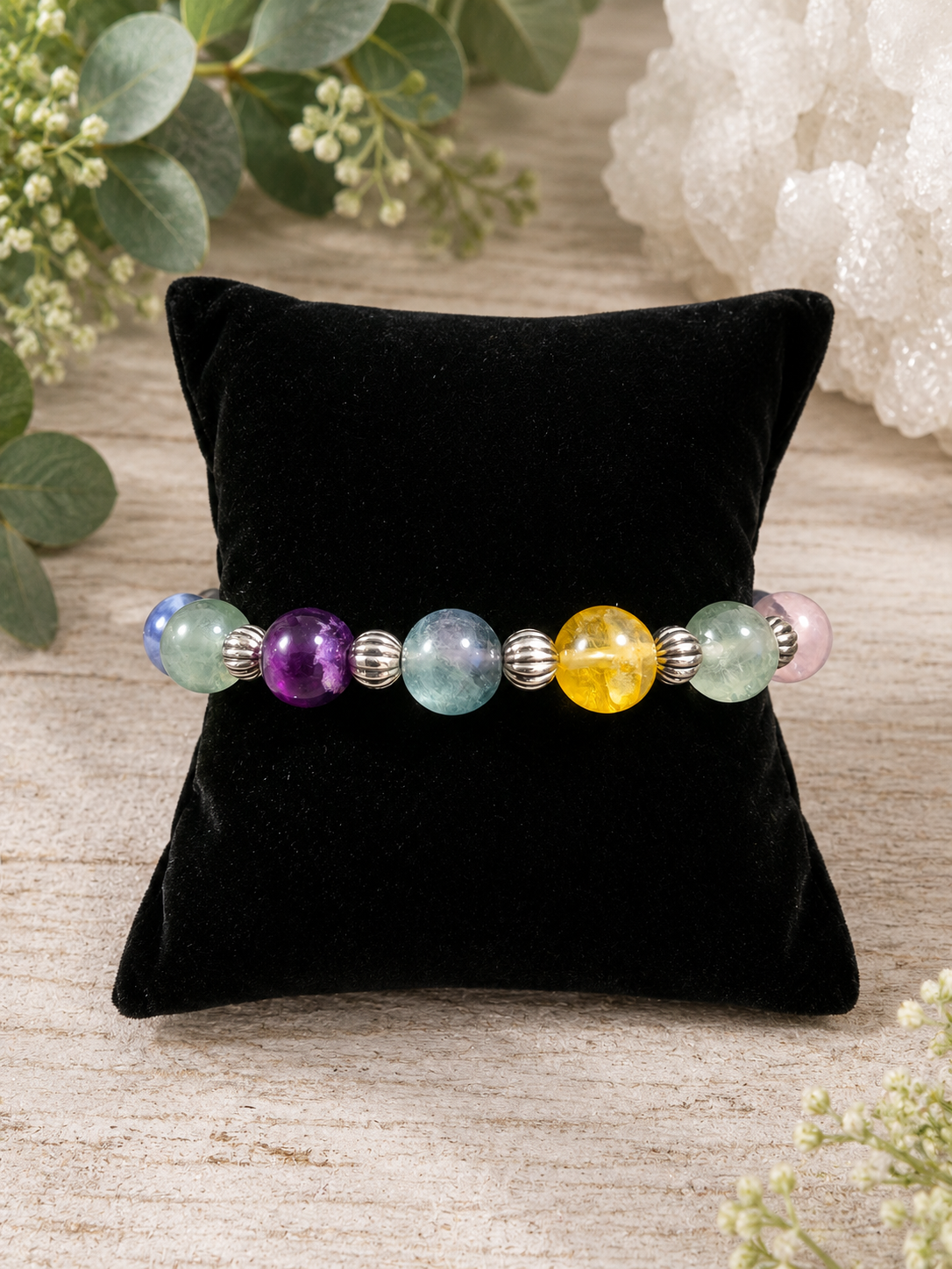 Rainbow Fluorite Harmony Bracelet - Size 7.5