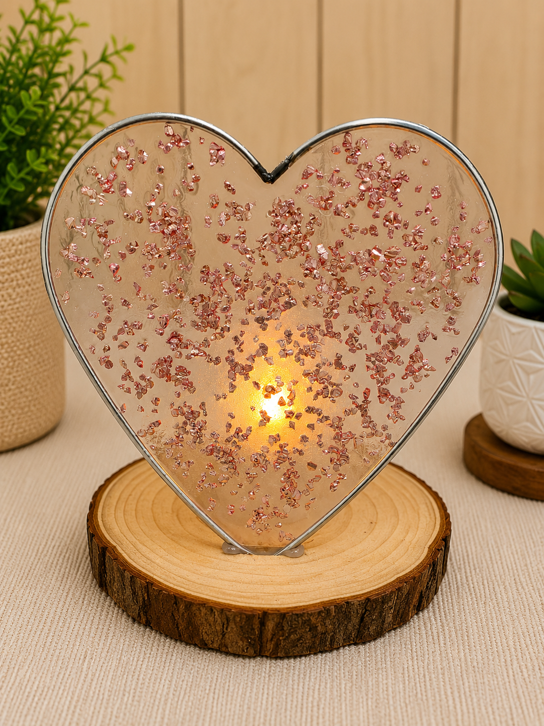 Rose Heartlight Candle Display