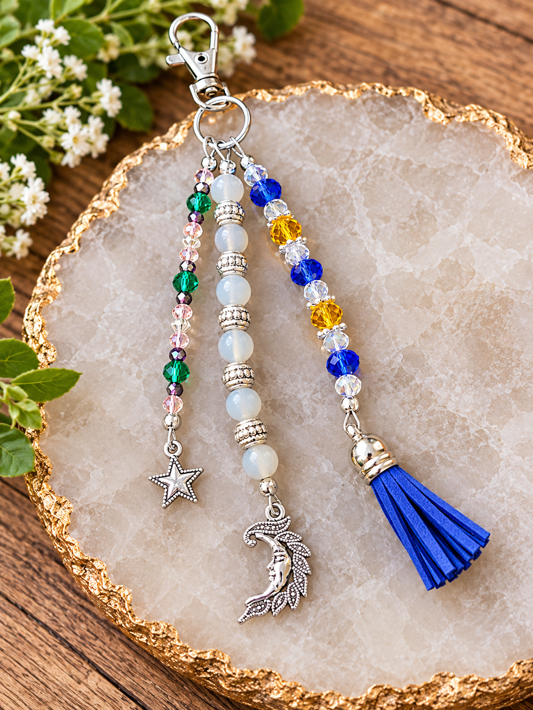 Moonstone Purse Bag Charm