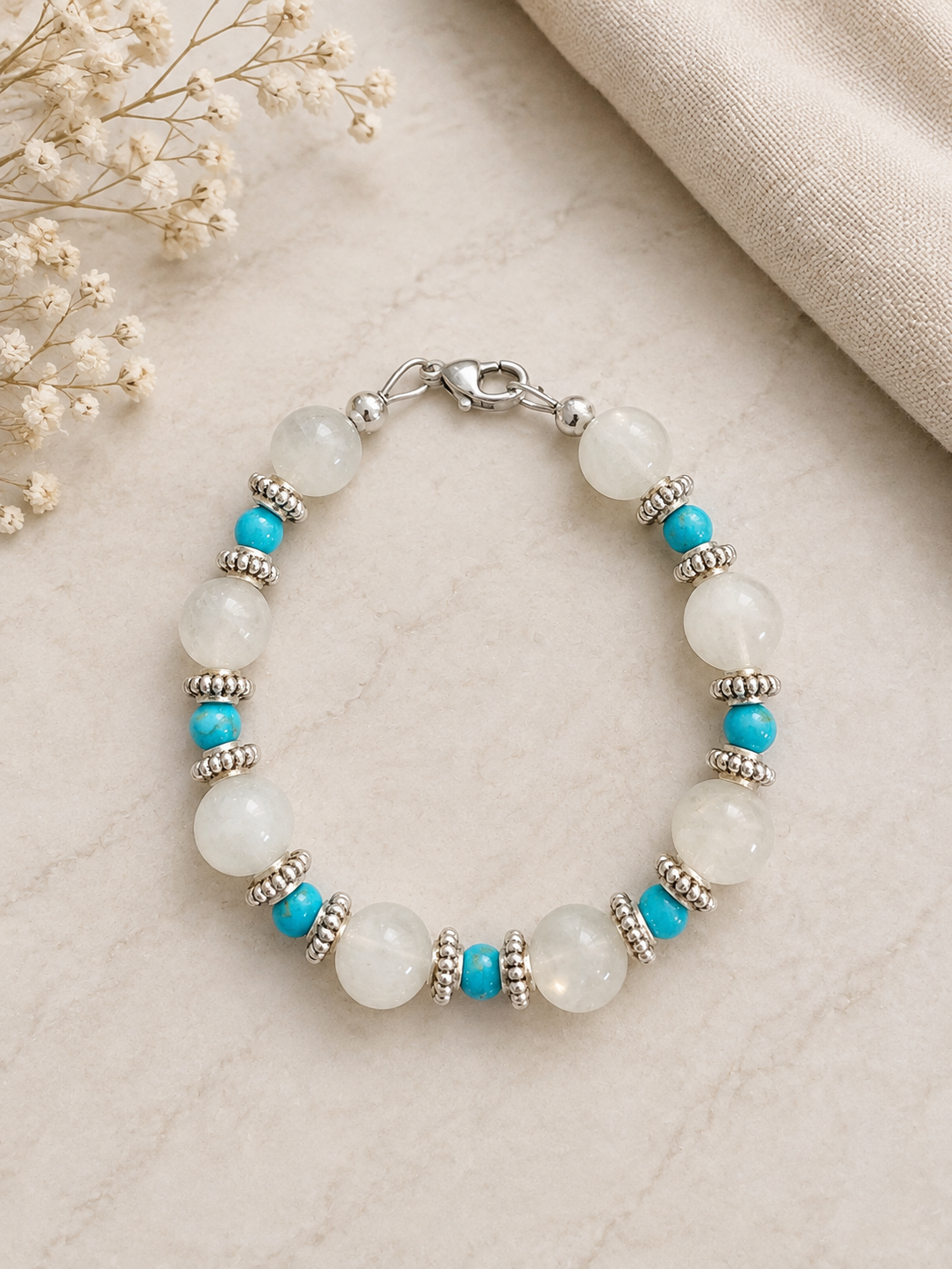 Ocean Moon Harmony Bracelet - Size 6.5