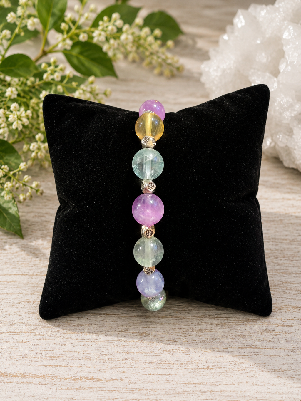 Rainbow Fluorite Harmony Bracelet - Size 7