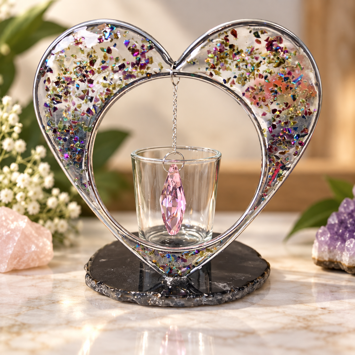 Enchanted Heartlight Candle Holder